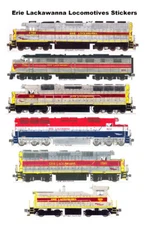Erie Lackawanna Locomotives 6 individual Stickers Andy Fletcher