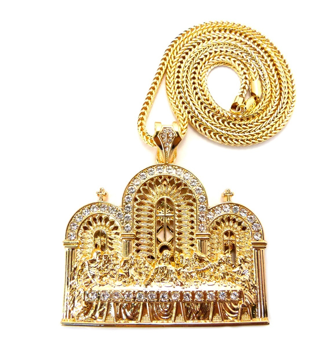 MENS NEW HIP HOP GOLD THE LAST SUPPER PENDANT 36