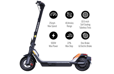 Monopattino Elettrico Segway P65I - Autonomia 65km, Velocità 20km/h, Ruote 10.5” Tubeless, Freni Disco - Foto 12