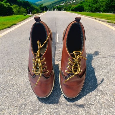 Quicksilver Reese Forbes Shoes Maroon Brown Men's Sz 9 Leather Lace Up READ
