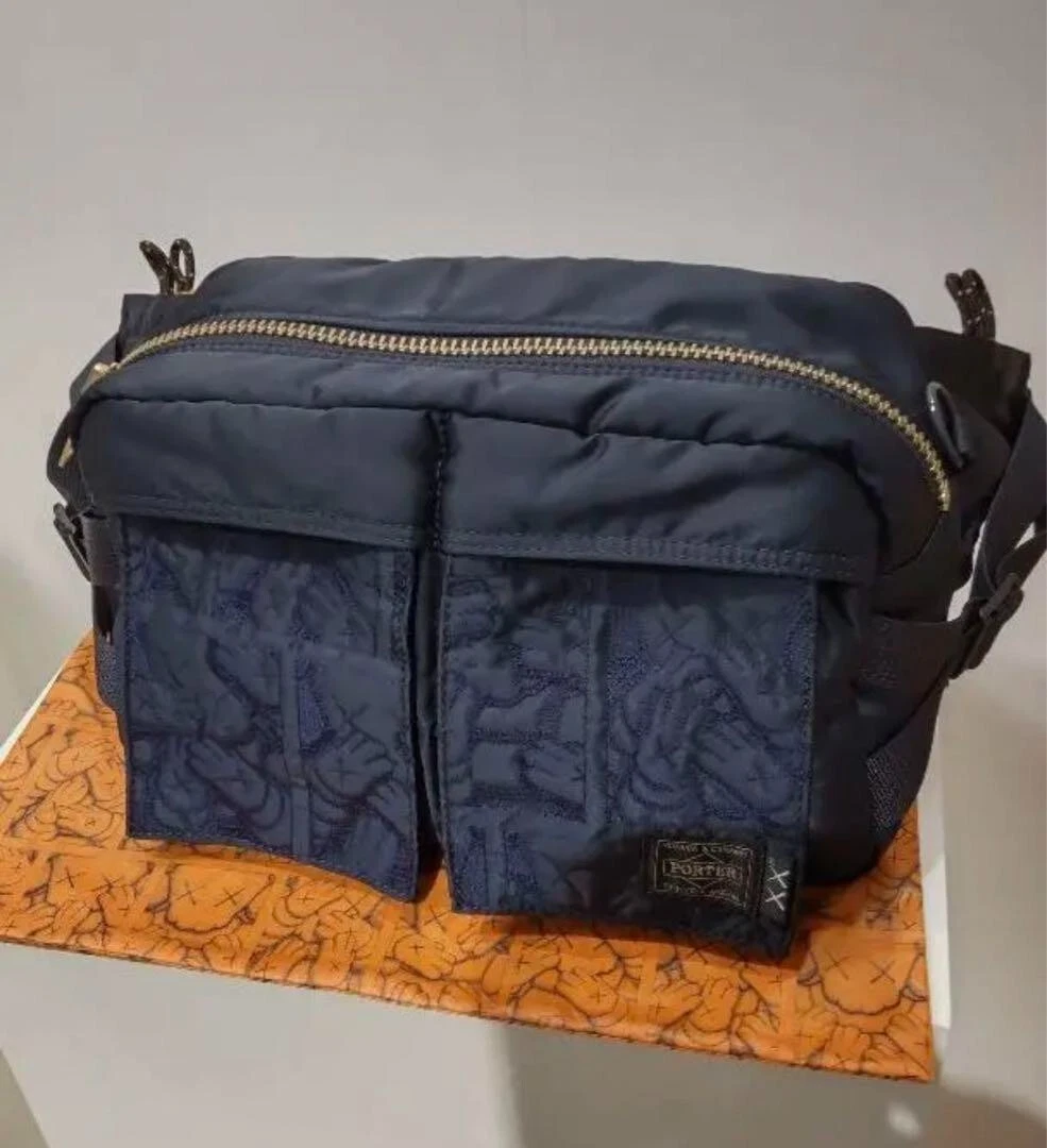 Extremely rare PORTER x KAWS Japanese Isetan limited edition body bag waist bag