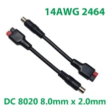 2PCS DC 8020 8.0mm x 2.0mm Male Power Solar Panel Jackery Cable New