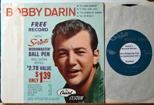 Bobby Darin Scripto Pen NM 45 EP 7" Vinyl If a Man Answers -A True True Love