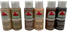 Dark Flesh Tone Acrylic Paint Set by Apple Barrel, Rich Brown Skin Tone Colors