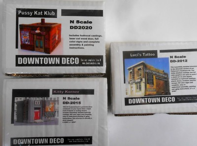 #ad #ad Downtown Deco N Scale 3 Building Lot Kit Set Save $50 Amazing Detail Tattoos XXX $45.99