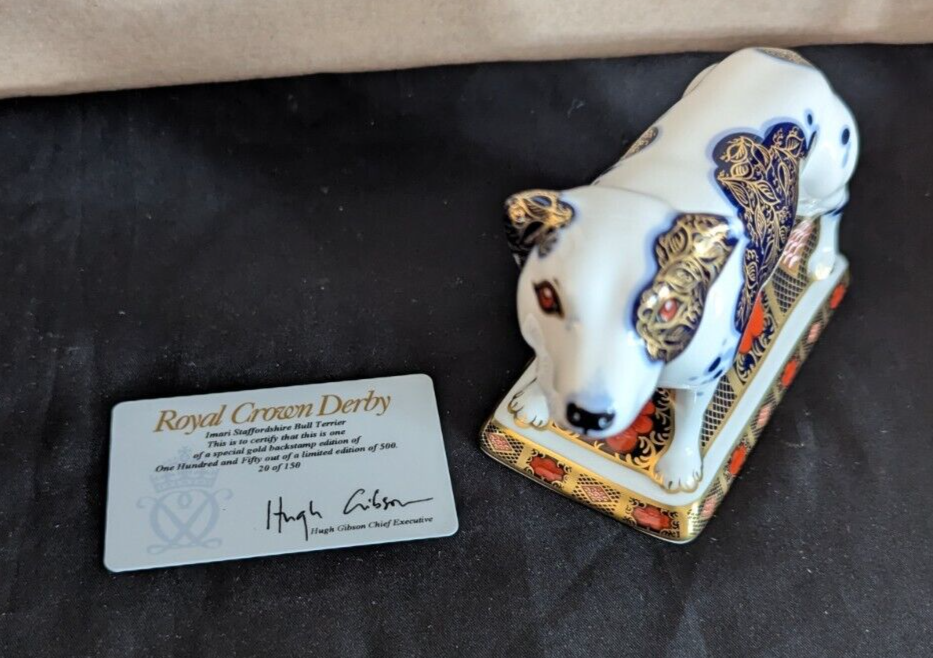 Royal Crown Derby IMARI STAFFORDSHIRE BULL TERRIER Ltd. Ed. 20/150