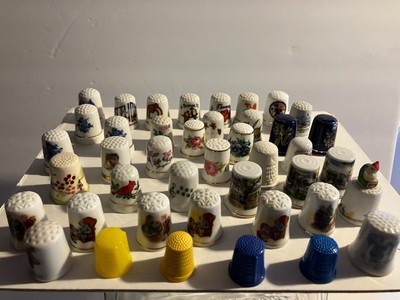 Lot of 42 Collectible Thimbles
