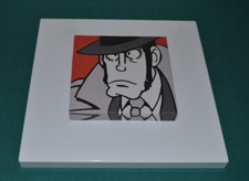 QUADRO Serie Lupin III SE311W4071 Mini 28x28 Zenigata rosso 15x15 Salvadori Arte