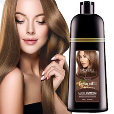 500ml Hair Dye Shampoo Natural Black Permanent Instant Dye Hair Color Shampoo UK