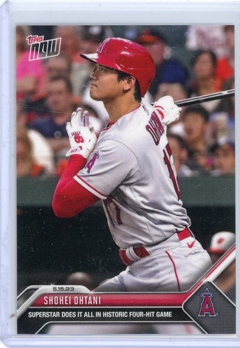 2023 TOPPS NOW #294 SHOHEI OHTANI 4 HIT GAME LOS ANGELES ANGELS