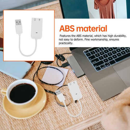 2pcs Laptop USB Sound Laptop External Sound Audio Adapter Sound for Computer - Photo 10/12