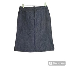 Express Denim A-Line Dark Wash Size 5/6 Knee Length Jean Skirt No Pockets