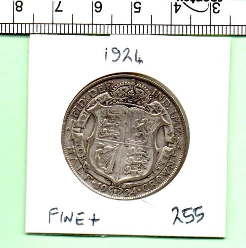 1924 George V Half Crown — photo from the most recent tracked eBay sale
