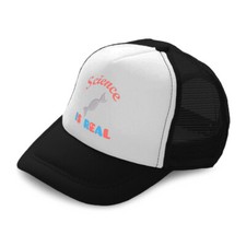 Kids Trucker Hat Science Is Real Reactions Polyester Boys Caps Girls Caps