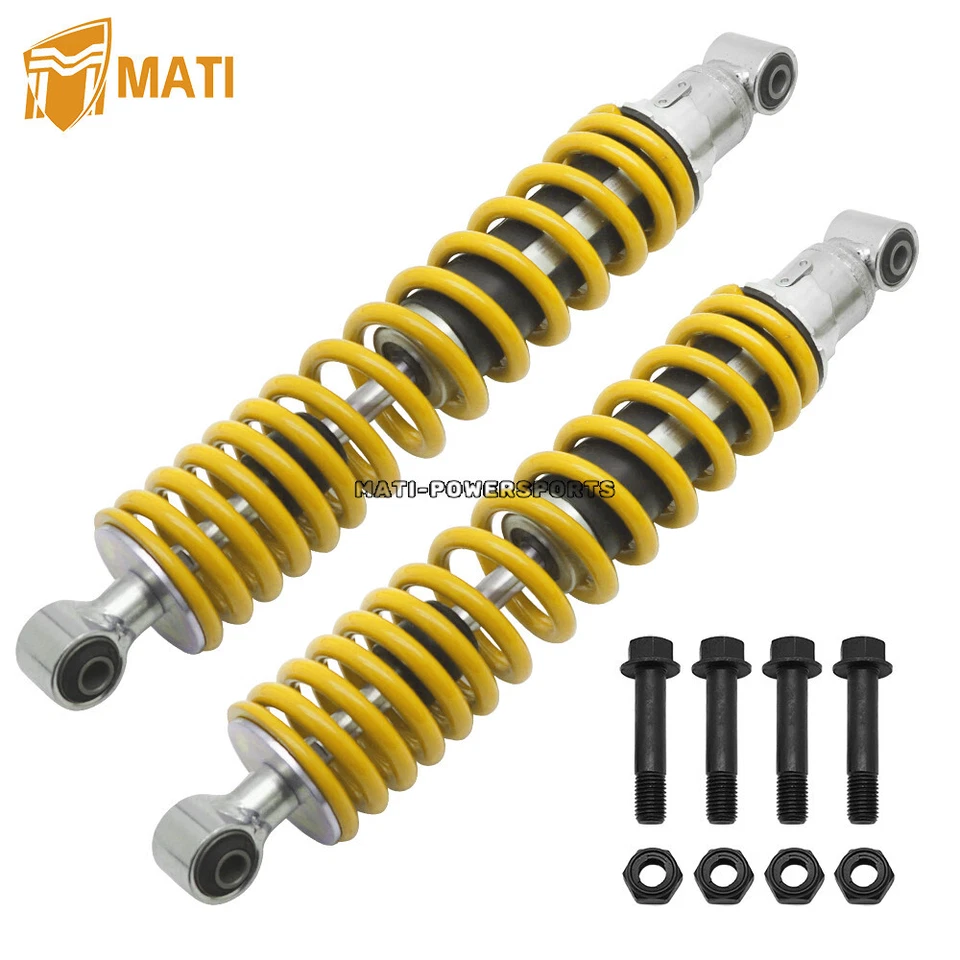 2 x Front Shocks Absorber 1987-2006 For Yamaha Banshee 350 YFZ350 Springs YELLOW - Image 2 of 4