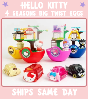 ✓ Official Sanrio Characters 4 Seasons Big Twist Eggs Building