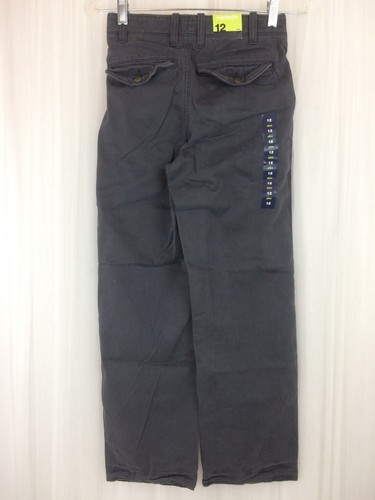 NEW Gap Kids Boys Navy Blue Chinos Pants 12 SLIM Adjustable Waist Khakis Uniform - Picture 2 of 11