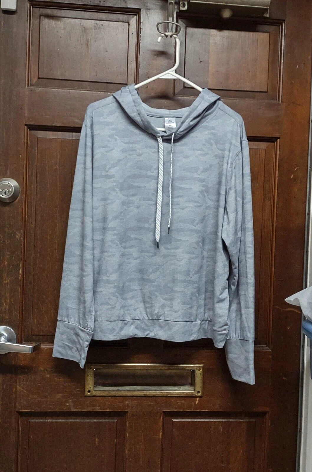 Member's Mark Favorite Soft Pullover Hoodie Light Gray Camo Women's Size XL