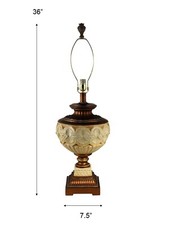 SR155-DALE TIFFANY 7.5 X 36 LAMP BASE ONLY 19"D AND FABRIC SHADE RECOMMENDED