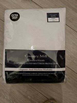 Country Mill Collection Luxus gesteppter Matratzenschoner extra tief Double