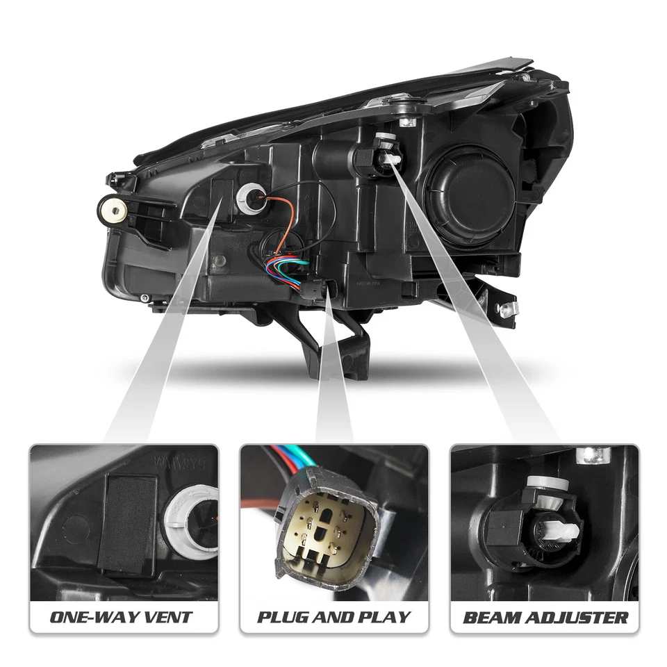 Conjunto de faros proyectores LED DRL halógenos para GMC Acadia 2013-2016 Foto 4 de 4