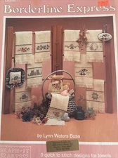 Vintage 1988 Cross Stitch Booklet: Borderline Express by Lynn Walters Busa