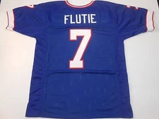 UNSIGNED CUSTOM Sewn Stitched Doug Flutie Blue Jersey - M, L, XL, 2XL