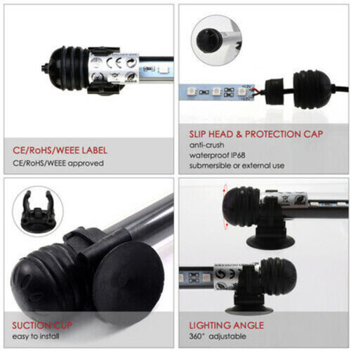 LED Aquarium Lampe 19cm-90cm Leuchten Mollusken Beleuchtung RGB Aquariumleuchte - Bild 13 von 40