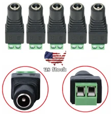 5pcs 5.5x2.1mm 2.1mm DC Power Female Jack Free Solder Terminal Connector