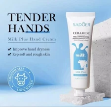 SADOER Ceramide Milk Whitening Moisturizing Hand Cream Travel Size 3 Pack