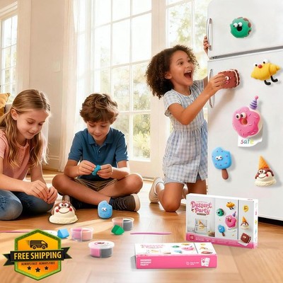 Air Dry Clay Kit for Kids Fridge Magnets 6 Boxes Sculpting Tools Tutorials