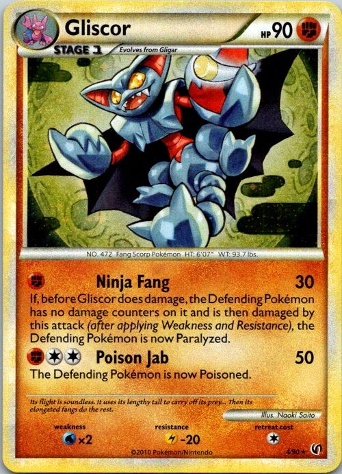 Gliscor Holo Rare Undaunted 4/90 NM