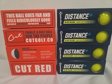 Lot 24 NEW Golf Balls - 12 TaylorMade Distance Yellow 12 Cut Golf Balls White