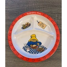 Vintage 1990's Paddington Bear Child's Melamine Divider Plate by Eden