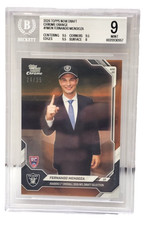 2026 Topps Now Draft Chrome Orange /25 Fernando Mendoza 1st NFL RC Card BGS 9.0