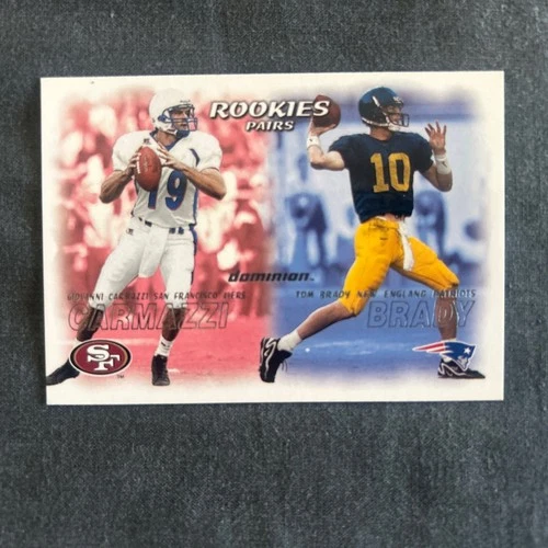 2000 Skybox Dominion Rookies Pairs Tom Brady, Giovanni Carmazzi #234 (RC)🔥🔥