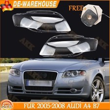Paar Klar Scheinwerferglas Abdeckung Streuscheiben Für Audi A4 B7 2005-2008