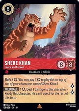 Disney Lorcana Whispers in the Well - 128 Shere Khan, Fierce, Rare Non Foil