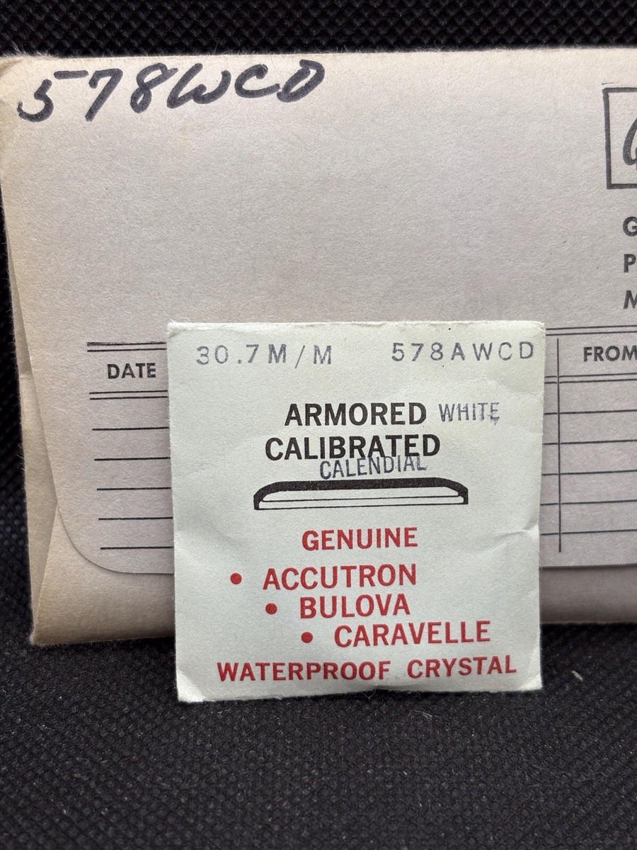 ACCUTRON White Calendial Watch Crystal 578WCD ***New-Old-Stock*** USA Seller! View 2