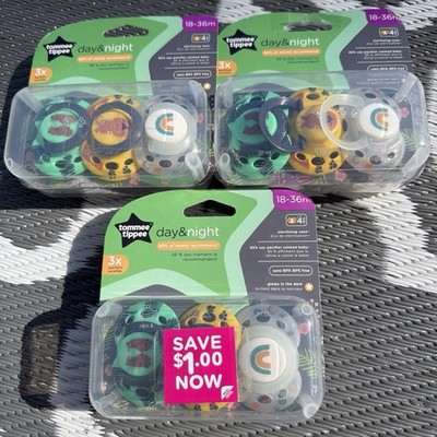 Tommee Tippee 18-36 Months Pacifiers 3 Pk With Sterilization Case