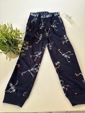 Old Navy Boys Fleece Pajama Pants Skeleton Print   Size S