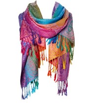 Goood Times Fashion Women's Silk Scarf Luxury Satin Shawl 72x27 inch, Purple