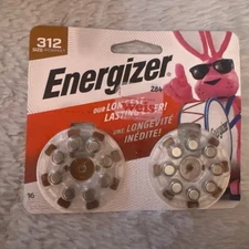 Energizer Size 312 Hearing Aid Batteries 16 Count AZ312DP-16 Exp 2027
