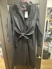 ralph lauren shirt dress long sleeve waist tie black sz 6