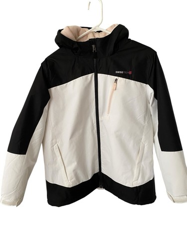Swiss Tech Girls XXL Ski Jacket Fleece Lined Hooded Full Zip Zip  Pockets Warm 