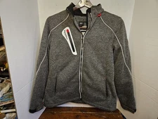 RefrigiWear Jacket Mens Medium Full Zip Sweater Fleece Reflective Workwear 9480R