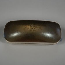 Coach New York Eye Glass Sunglass Large Hard Clam Shell Case Black Lightly Used