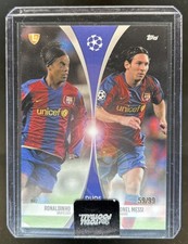 2025-26 Topps Total Football Ronaldinho Lionel Messi Duos #59/99 Barcelona