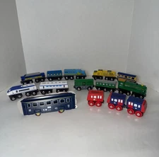 Wooden Train Lot of 14 Maxim Enterprises Train Engines Tildo London Underground