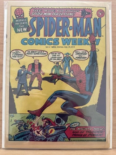 SPIDER-MAN Comics Weekly #2 VG/FN reprints #10 plus Thor back-up story